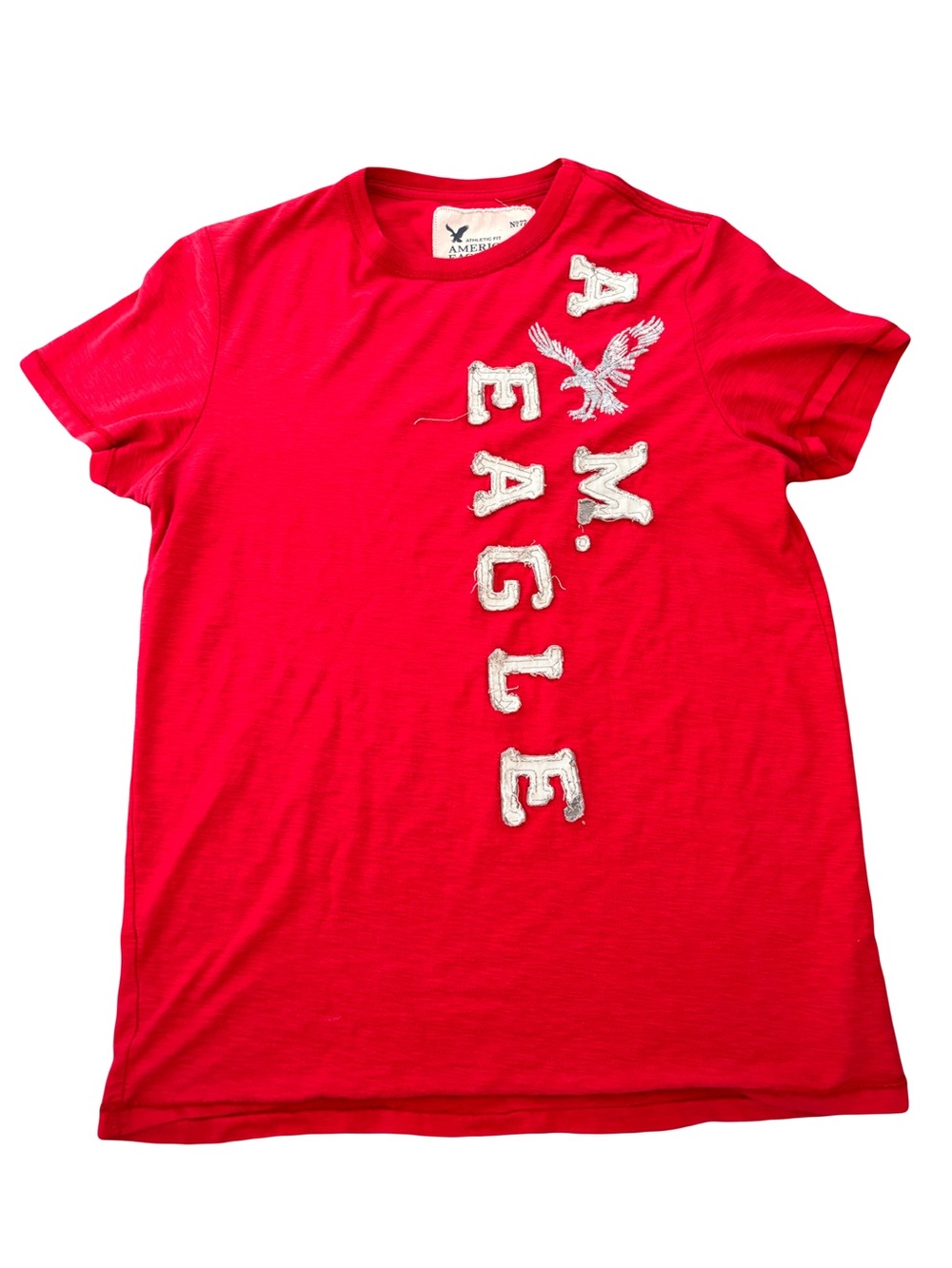 Early 2000’s American Eagle Outfitters Bright Red Short Sleeve Logo Tee